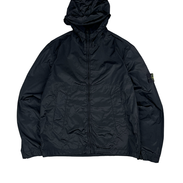 Stone Island 2005 Black Velvet Lined Shimmer Jacket - Large