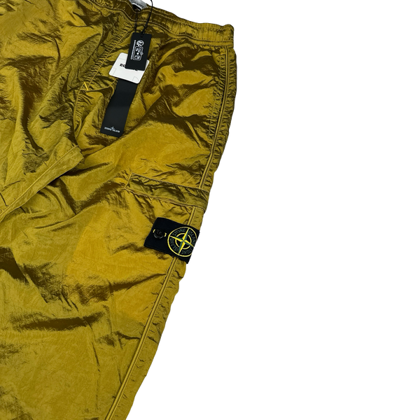 Stone Island 2022 Yellow Econyl Nylon Metal Trousers - 30"