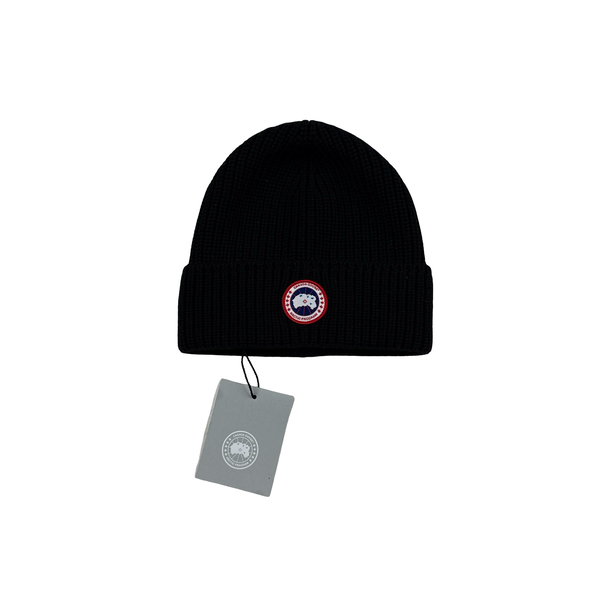 Canada Goose Black Wool Beanie - Small