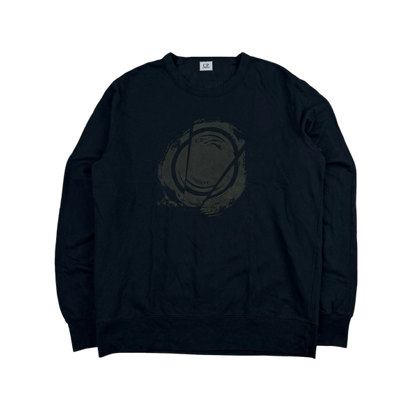 CP Company Black Graphic Jumper - XL