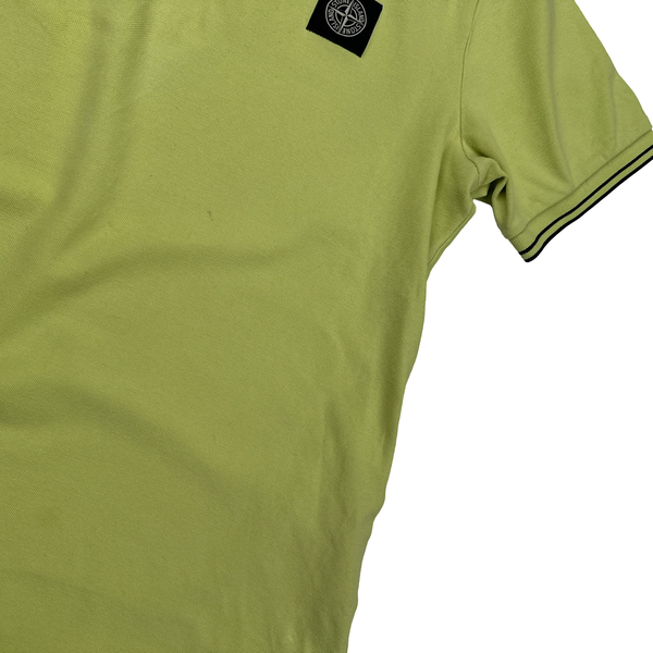 Stone Island 2019 Yellow Green Polo Shirt - Medium