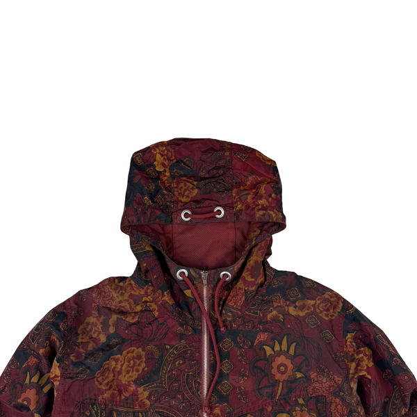 Stone Island X Supreme 2015 Nylon Metal 5C Printed Anorak Red Jacket - Small