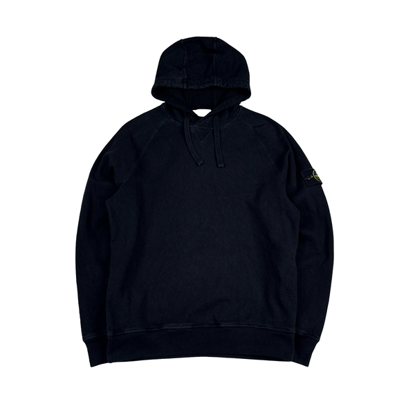 Stone Island 2023 Black Cotton Marl Hoodie - Medium