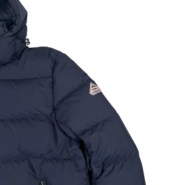 Pyrenex Navy Pure French Down Spoutnic Hooded Puffer Jacket - Large