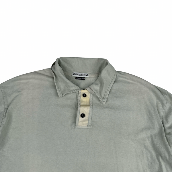 Stone Island 2000 Vintage Cotton Quarter Buttoned Jumper - XXL