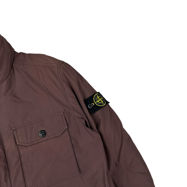 Stone Island 2015 Maroon Micro Reps Down Filled Puffer Field Jacket - Large
