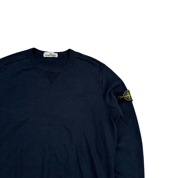 Stone Island 2018 Navy Cotton Crewneck Sweatshirt - XXL