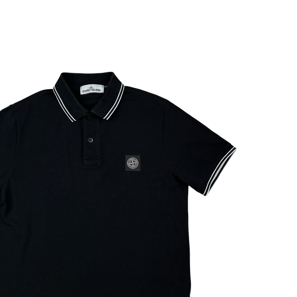 Stone Island 2018 Black Cotton Polo Shirt - Medium