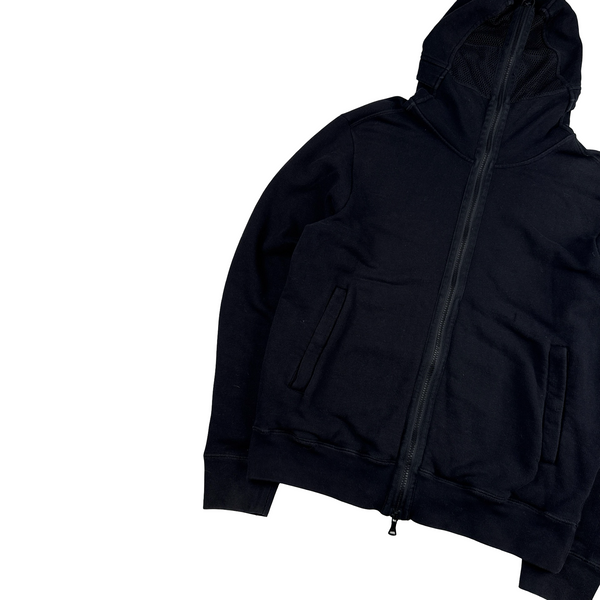 Paul And Shark Black Full Face Zip Up Hooded Jumper - Medium