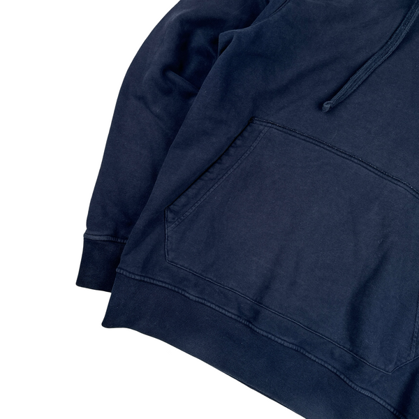 Stone Island 2017 Navy Cotton Pullover Hoodie - Large