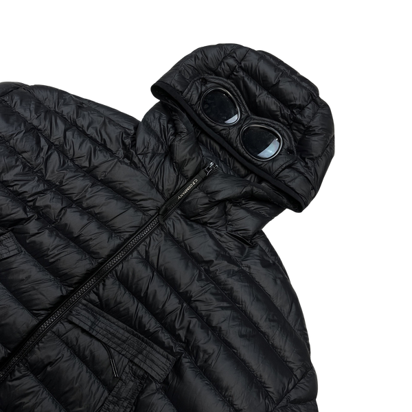 CP Company Black Down Filled DD Shell Goggle Puffer Jacket - Medium