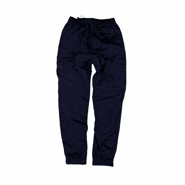 Stone Island 2022 Blue Econyl Nylon Metal Trousers - Small