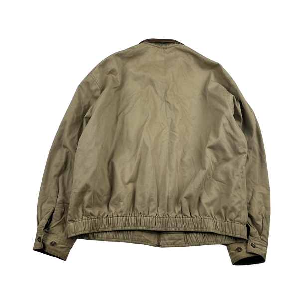 Ralph Lauren Vintage Flannel Lined Beige Harrington Jacket - XL