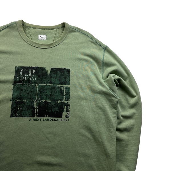 CP Company Green Graphic Jumper - XXL