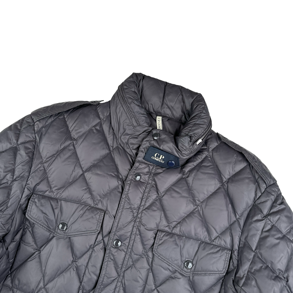 CP Company Early 2000’s Grey Down Quilted Multi Pocket Jacket - XXL
