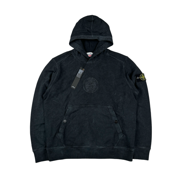 Stone Island x Supreme 2019 Grey Dust Treatment Hoodie - Large