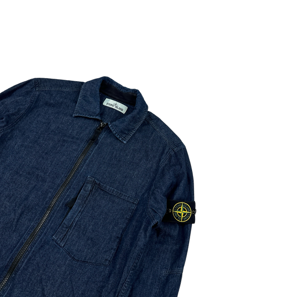 Stone Island 2017 Cotton Indigo Denim Overshirt - Medium