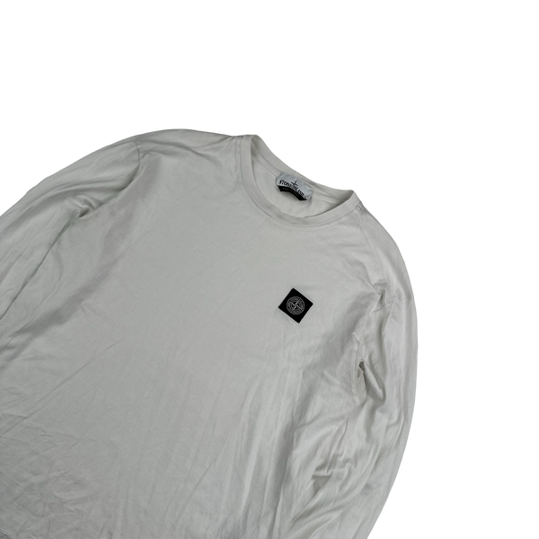 Stone Island 2020 White Longsleeve T Shirt - Medium