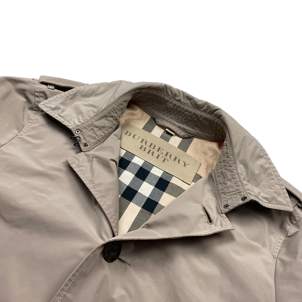Burberry Nova Check Lined Trench Coat - Medium