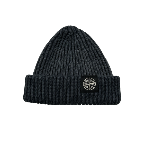 Stone Island 2012 Grey Two Tone Ribbed Wool Beanie