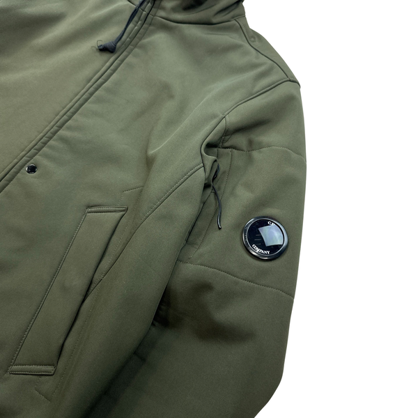 CP Company Khaki Soft Shell Bomber Jacket - Medium