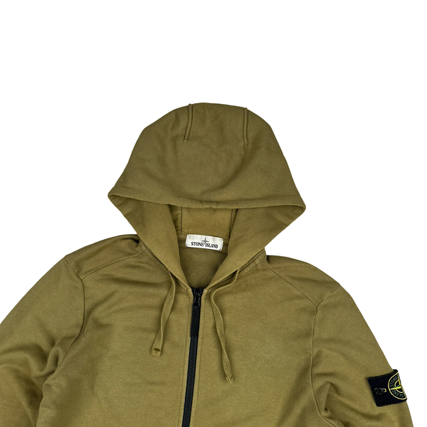Stone Island 2017 Khaki Cotton Zipped Hoodie - Medium – Mat's Island
