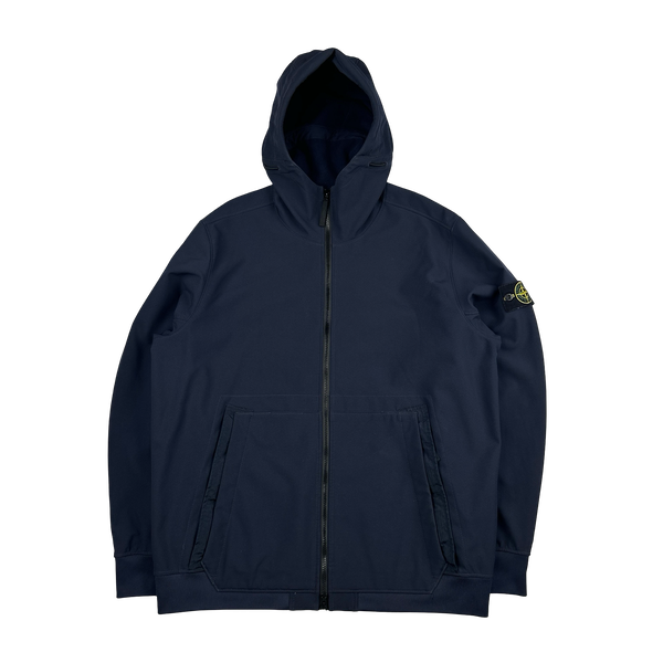 Stone Island 2022 Navy E-Dye Soft Shell Jacket - XXL