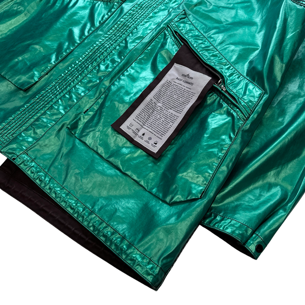 Stone Island Reversible Green Spaceman Raso Gommato Jacket - XXL
