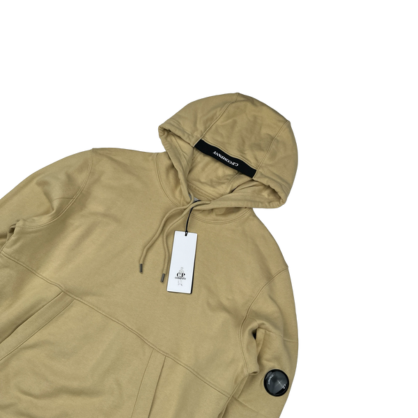CP Company Yellow Cotton Lens Viewer Pullover Hoodie - Small