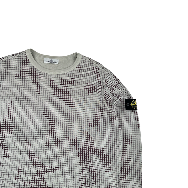 Stone Island 2017 Grid Check Camo Crewneck Sweatshirt - XL