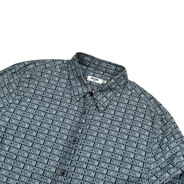 Moschino Mirror Spellout Monogram Buttoned Shirt - XXL