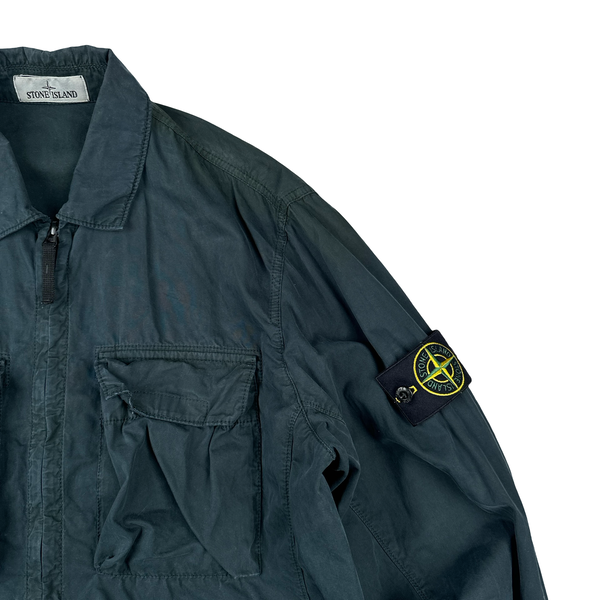 Stone Island 2022 Navy Double Pocket Overshirt - Large