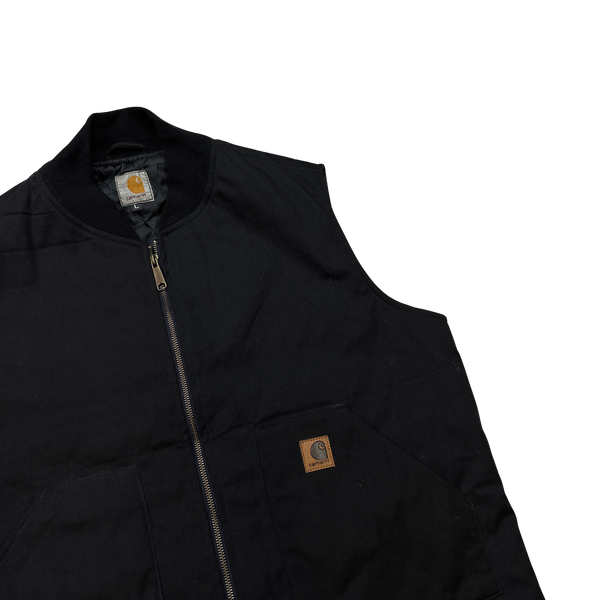Carhartt Black Reworked Quilted Gilet - Large