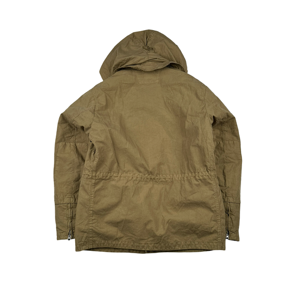 CP Company 50 Fili Down Filled Brown Goggle Jacket - Small