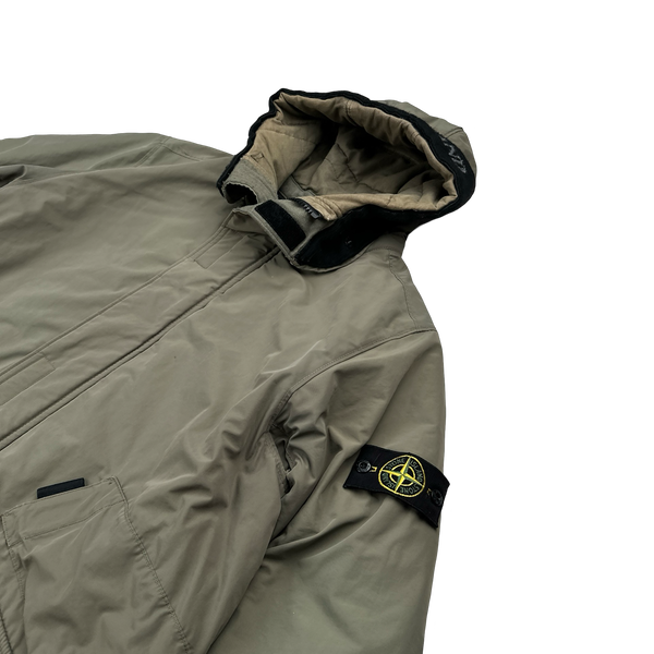 Stone Island 2018 Khaki Micro Reps Primaloft Parka Long Jacket - Large