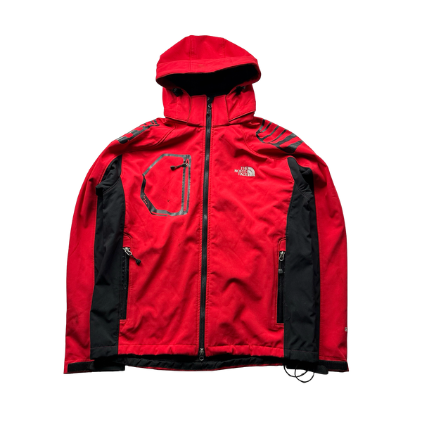 North Face Summit Series Red Waterproof Softshell Gore-Tex Hooded Jacket - Medium