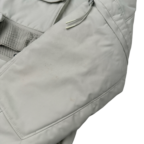 CP Company Cream Fleece Lined Heavyweight Dynatec Metropolis Jacket - Large