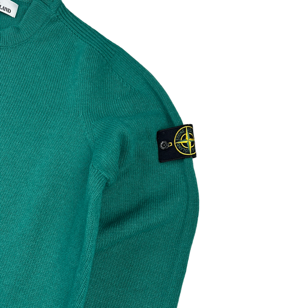 Stone Island Turquoise Wool Crewneck Jumper - XL