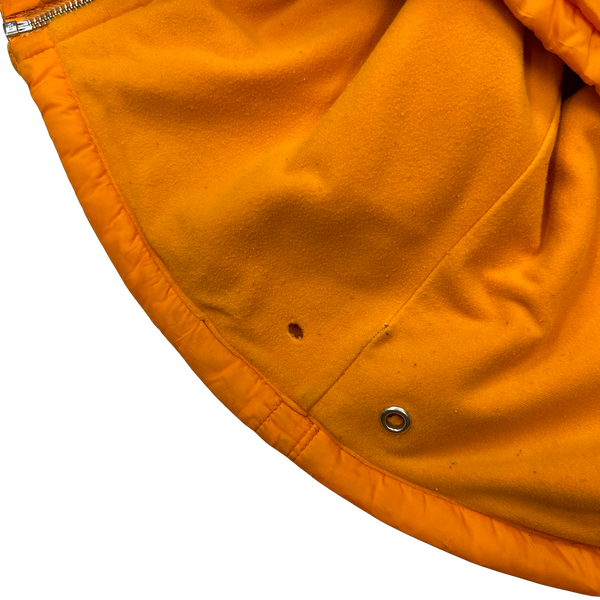 Stone Island 2000s Orange Fleece Lined Vintage Jacket - Small