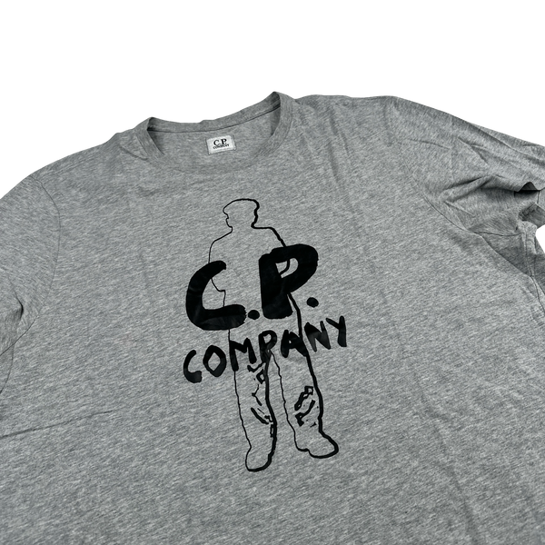 CP Company Graphic Spellout Grey T Shirt - XL