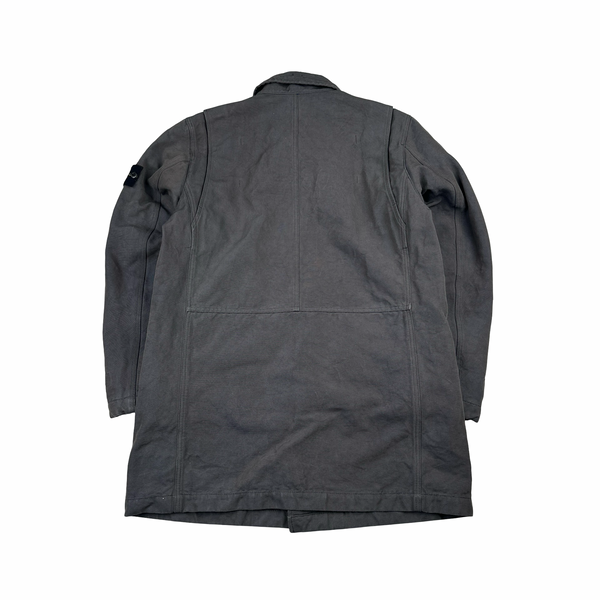 Stone Island 2015 Panama HT Dark Grey Trench Coat - Large