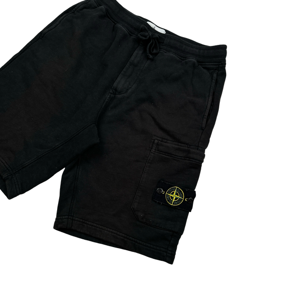Stone Island 2021 Black Cotton Shorts - Medium