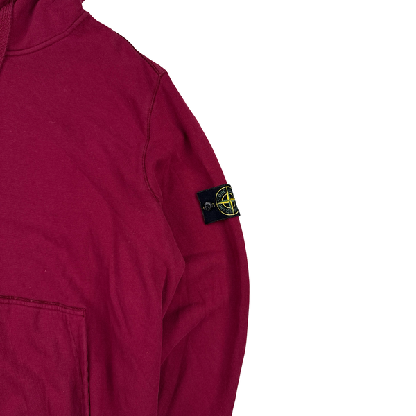 Stone Island 2018 Burgundy Cotton Pullover Hoodie - 3XL
