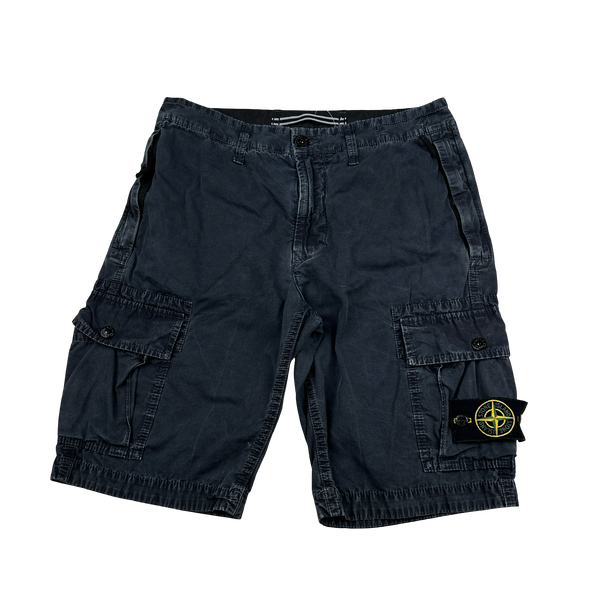 Stone Island Navy Slim Bermuda Cotton Shorts - 29"
