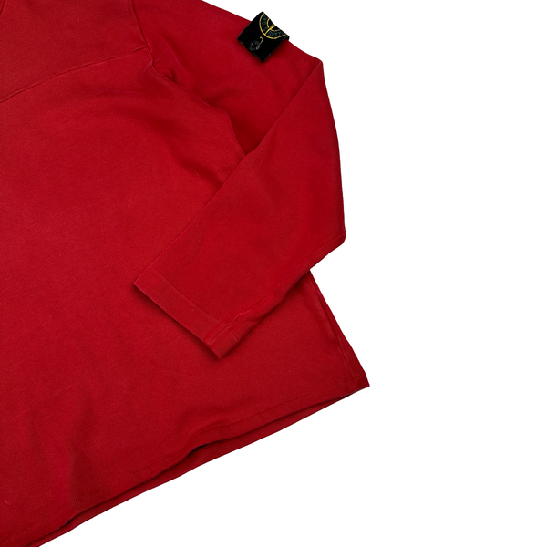 Stone Island 2000 Boxy Fit Red Pullover Crewneck Jumper - Large