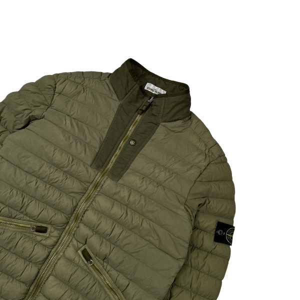 Stone Island 2019 Green Down Filled Loom Woven Puffer Jacket - Medium
