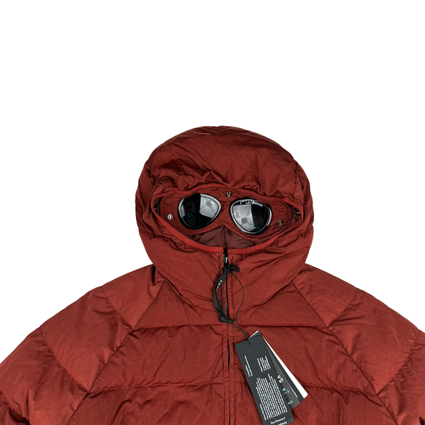 CP Company Burgandy ECO CHROME-R Down Filled Puffer Jacket - Large