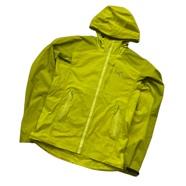 Arcteryx Yellow Panelled Nylon Shell Jacket - Medium