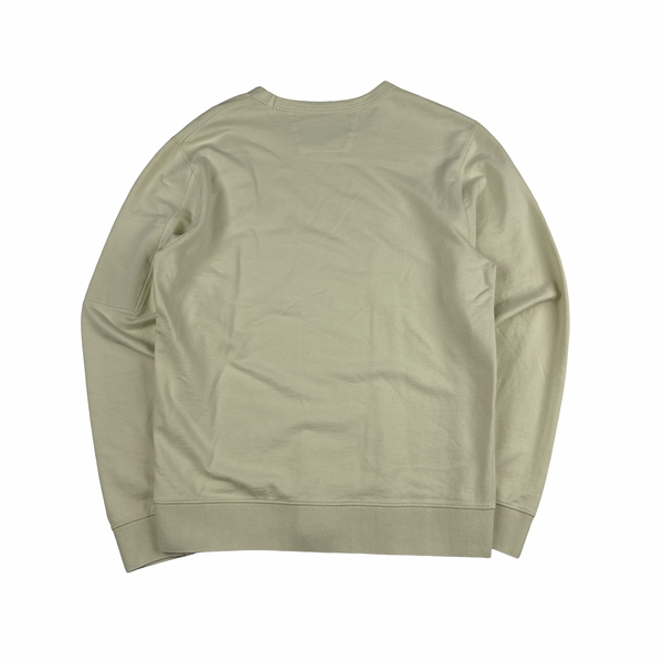 CP Company Yellow Cotton Spellout Crewneck - Medium