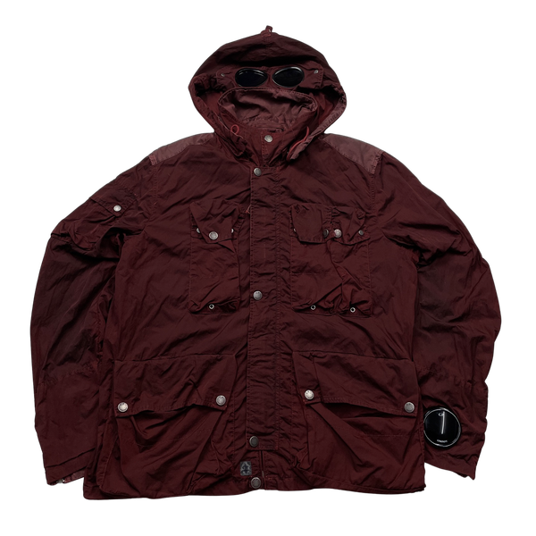 CP Company Chrome R Dark Wine La Mille Goggle Jacket - XXL